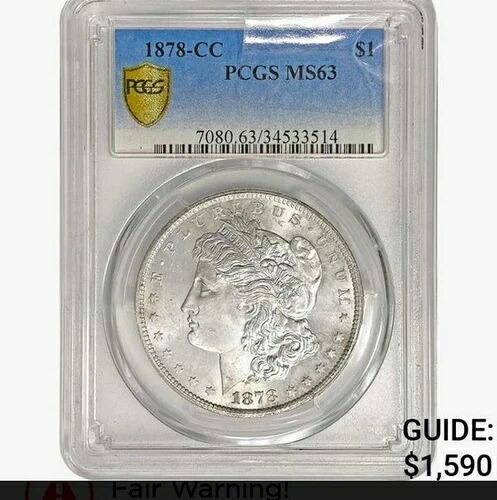 1878-CC モルガン・ダラー MS63 PCGS