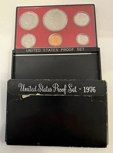 1976-S 米国造幣局プルーフセット6コインOGPペニー（若干の劣化あり）