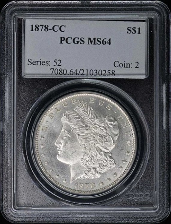 1878-CC 1ドル モルガン・ダラー PCGS MS64