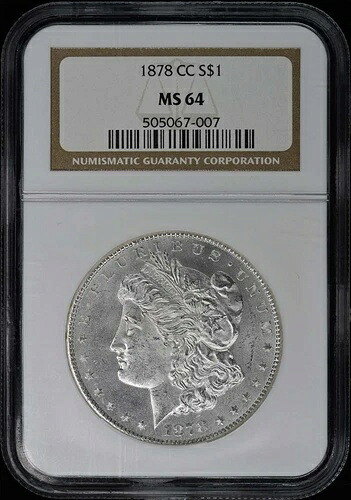 1878-CC モルガン・ダラー S$1 NGC MS64 378,180円