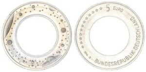 2016年版プラネットアースD（内側部分なし、Randschrift 96332）のLack Coinage