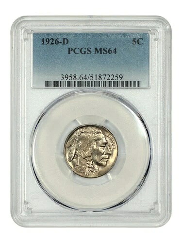 1926-D 5C PCGS MS64 - バッファローニッケル - タフDミントバッファロー