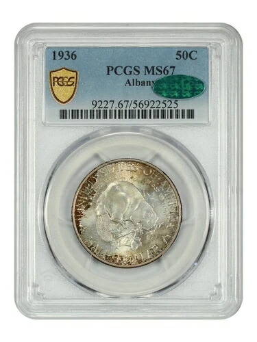1936年 50セント アルバニー PCGS/CAC MS67 - クラシックシルバー記念品 - 少量発行