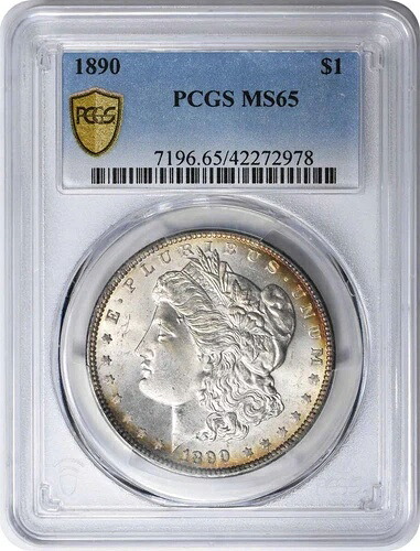 1890年 モルガン銀貨 MS65 PCGS