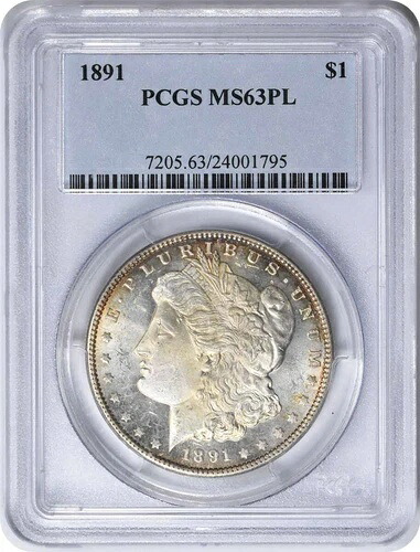1891年 モルガン銀貨 MS63PL PCGS｜WORLD RESOURCE【KING店】