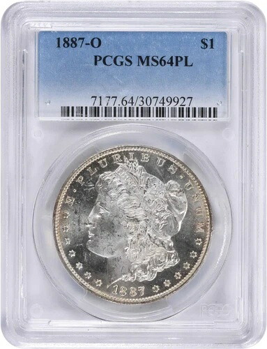 1887-O モルガン銀貨 MS64PL PCGS