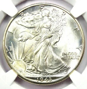 1943-D ウォーキング リバティ ハーフ ドル 50C - NGC MS67+ プラス グレード - 価値 1,650 ドル! 399,960円