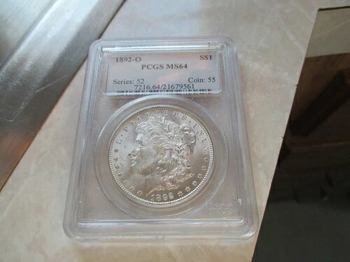 1892年 O モルガン銀貨 PCGS MS64