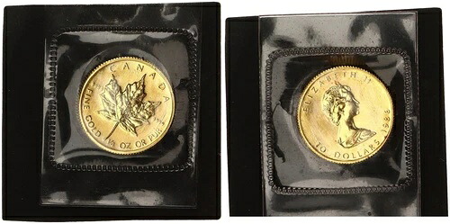 カナダ 10ドル金貨 1986年 1/4オンス メープルリーフ プルーフ 124851|WORLD RESOURCE【KING店】
