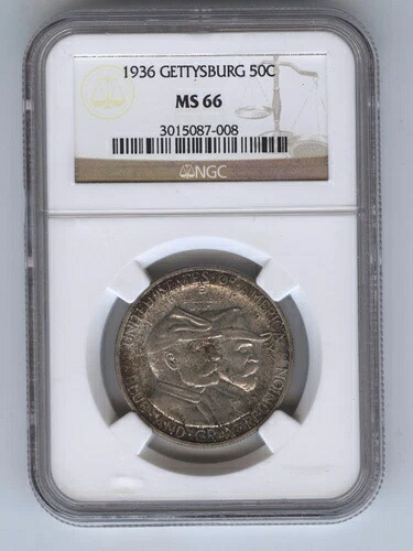 1936年ゲティスバーグ記念ハーフダラー金貨 NGC MS-66|WORLD RESOURCE【KING店】