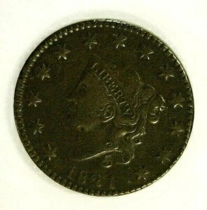 1821年 ラージセント AU クリーニング済み。2024年9月26日値下げ (1536)