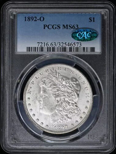 1892-O 1ドル モルガン・ダラー PCGS MS63 (CAC)