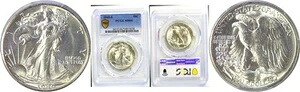 1940-S 50セントウォーキングリバティハーフダラー PCGS MS-66