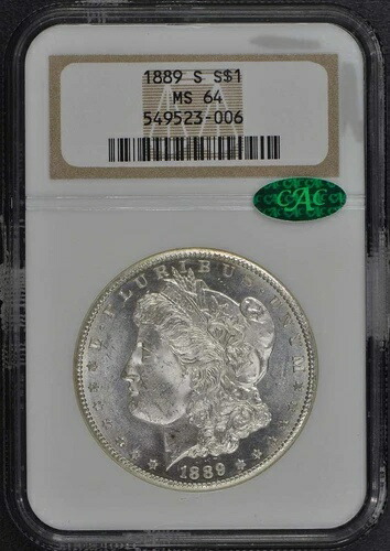 1889-S モルガン・ダラー S$1 NGC MS64 (CAC)