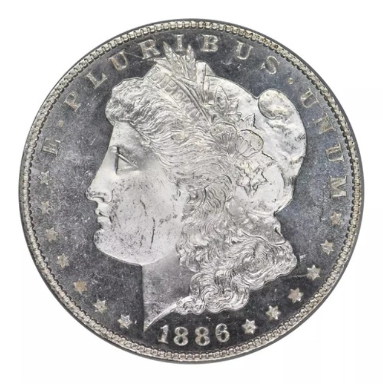 1886年モルガン・ダラー PCGS MS-65 DMPL