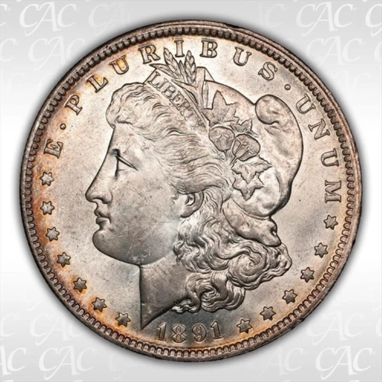 1891-O $1 CACG MS 64