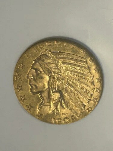 1909 年 5.00 ドル ゴールド インディアン NGC MS62!!