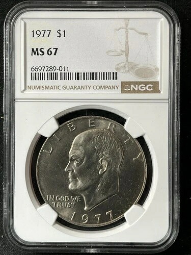 1977年 1ドル アイゼンハワードル NGC MS67 6697289-011