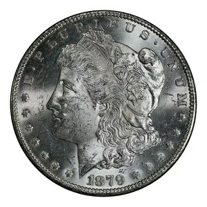 1879-S モルガン・ダラー PCGS MS-62 CAC 1878年裏面