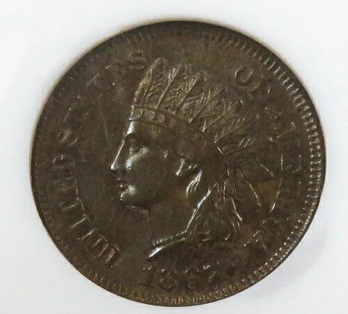 1867年インディアンヘッドセント__NGC MS 65 BN