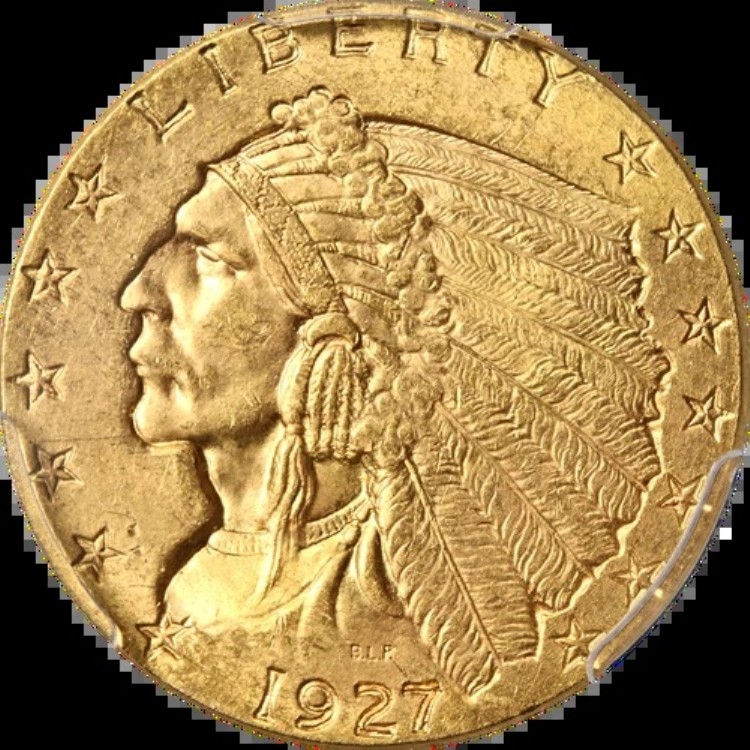 1927年インディアンゴールド 2.50ドル CACステッカー PCGS MS64 優れた色 強いストライク