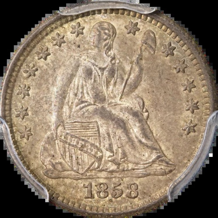 1858-O シーティングリバティハーフダイム PCGS MS65 ストロングストライク