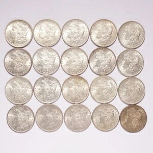 1889年 モルガン銀貨 AU/BU 20枚セット