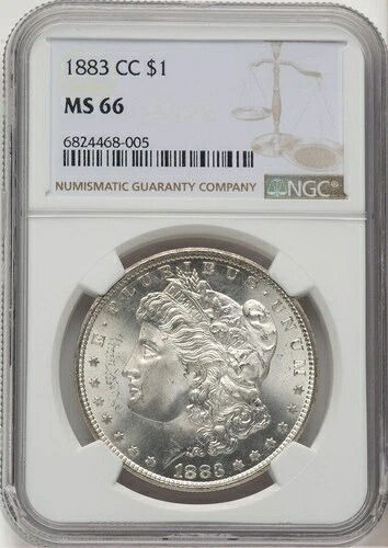 1883-CC モルガン・ダラー NGC MS66 (521164014) 407,385円