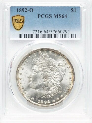 1892-O モーガン PCGS MS64！日付の難しい、ミントコンディションの希少品