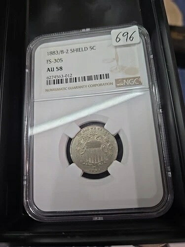 1883/8-2 シールドニッケル NGC Fs 305 411,840円