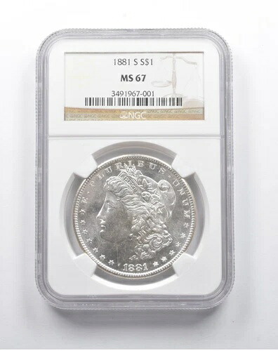 MS67 1881-S モルガン銀貨 NGC *8121