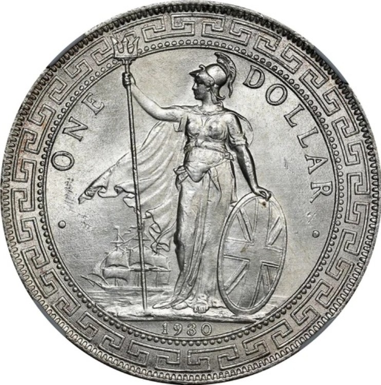 イギリス: ジョージ 5 世貿易ドル 1930 年、NGC MS-63、ロンドン造幣局!|WORLD RESOURCE【KING店】