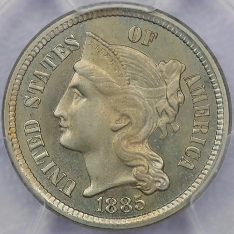 1885年 3セントニッケル - PCGS PR 66+|WORLD RESOURCE【KING店】