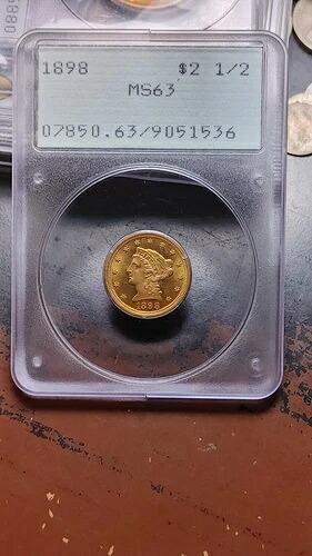 1898年 2.50ドル ゴールド リバティ クォーター イーグル ラトラー PCGS MS63 ゴージャス PQ 5150｜WORLD RESOURCE【KING店】 415,305円