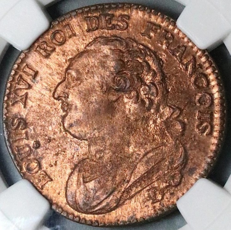 1791-D NGC MS 65 フランス 12デニール ルイ16世革命コイン POP 2/1 (23040101C)|WORLD RESOURCE【KING店】
