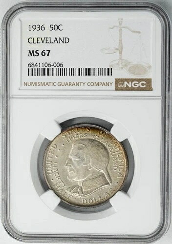 1936年 クリーブランド ハーフ 50セント MS67 NGC 950261-35|WORLD RESOURCE【KING店】