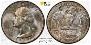 1940年 D ワシントン クォーター 25セント PCGS MS67 CAC | ゴージャスなジェムトーン|WORLD RESOURCE【KING店】