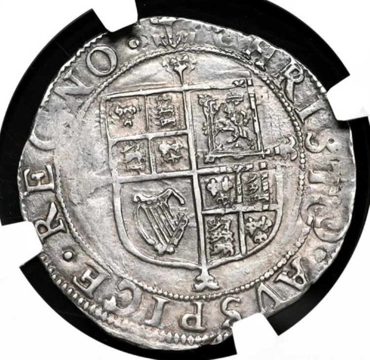 イングランド、チャールズ1世(1625-1642年)、シリング、アベリストウィス胸像、S-2794、NGC AU55|WORLD RESOURCE【KING店】
