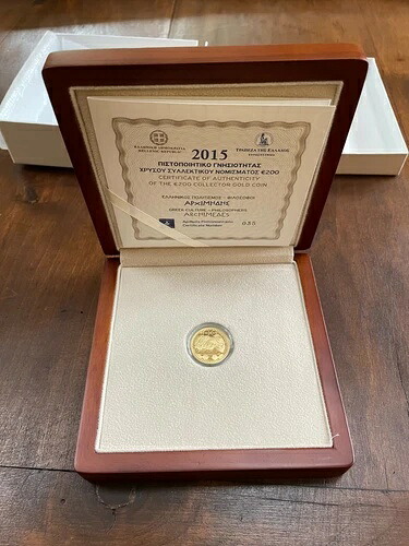 2015年ギリシャ200ユーロ金貨プルーフアルキメデス|WORLD RESOURCE【KING店】