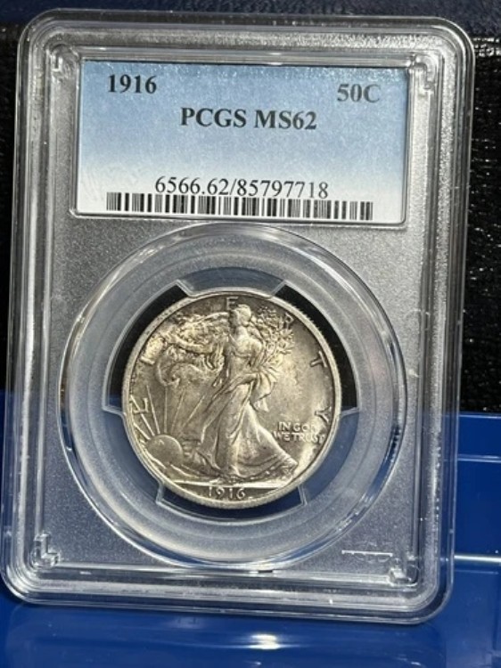 1916年ウォーキング・リバティ・ハーフダラー 50セント PCGS MS62｜WORLD RESOURCE【KING店】