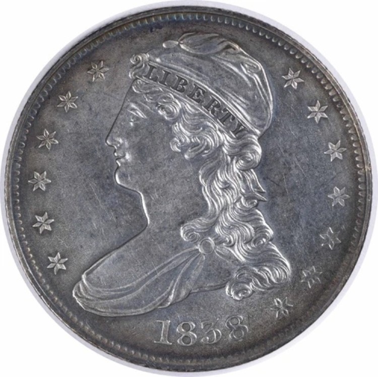 1838年 胸像 シルバー ハーフドル リードエッジ AU スライダー 未認定 #212｜WORLD RESOURCE【KING店】