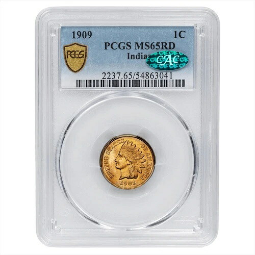 1909年インディアンヘッドセント 1C PCGS MS 65 RD CAC|WORLD RESOURCE【KING店】