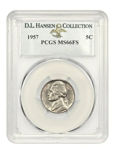 1957年 5セント PCGS MS66 FS ex: D.L. ハンセン｜WORLD RESOURCE【KING店】