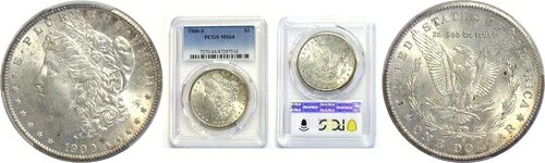 1900-S 1ドル モルガン・ダラー PCGS MS-64