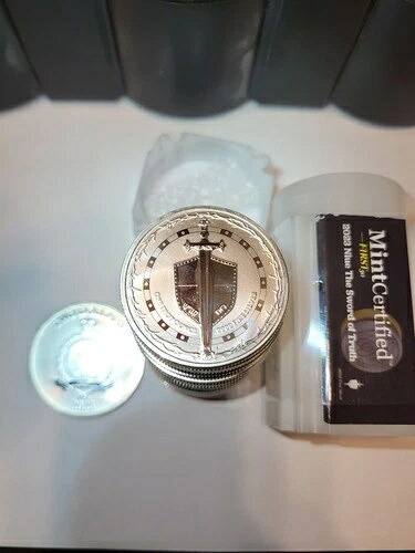 20枚入り 密封チューブ入り 1オンス 銀貨 ソード・オブ・トゥルース 2023年 MintCertified First30 BU 419,265円