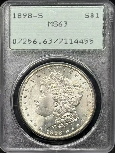 1898年 S モルガン銀貨 PCGS MS-63
