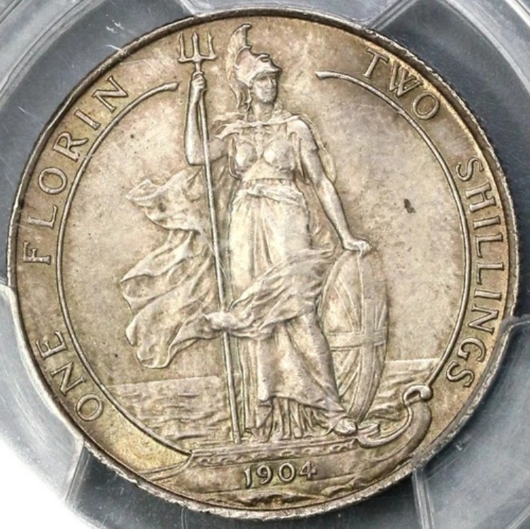 1904年 PCGS MS 64 フローリン エドワード7世 イギリス 希少銀貨 (19040201C)