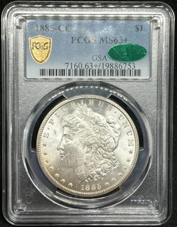 1885-CC $1 PCGS MS63+ CAC｜WORLD RESOURCE【KING店】