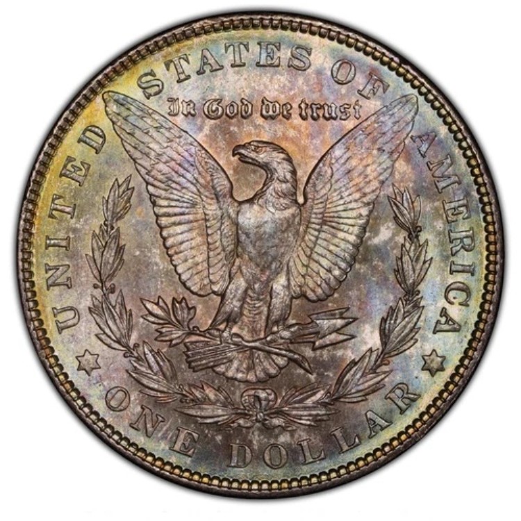 1902年 モルガン・ダラー MS66+ PCGS 美しいセルリアンブルー/グリーンの色合い