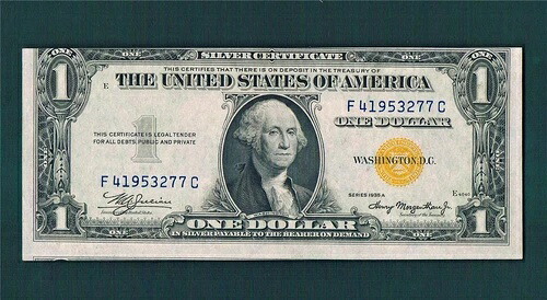 1935A $1.00 北アフリカ（希少）FCブロック「カッティングアライメントエラー」付き?CHOICEcu